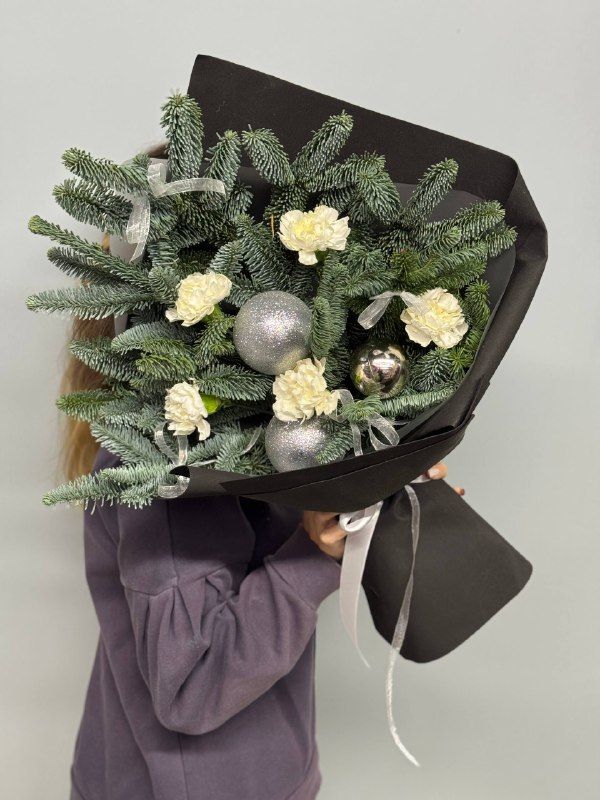 Зимний букет Черный гламур