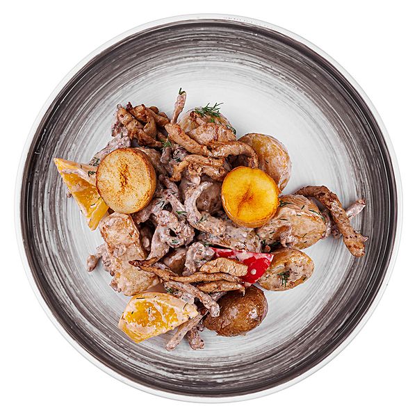 Картофель с курицей