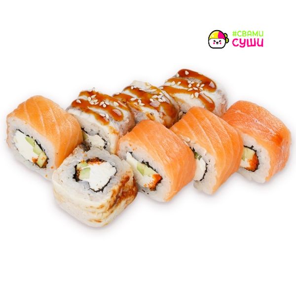 Ролл с Лососем и Угрём
