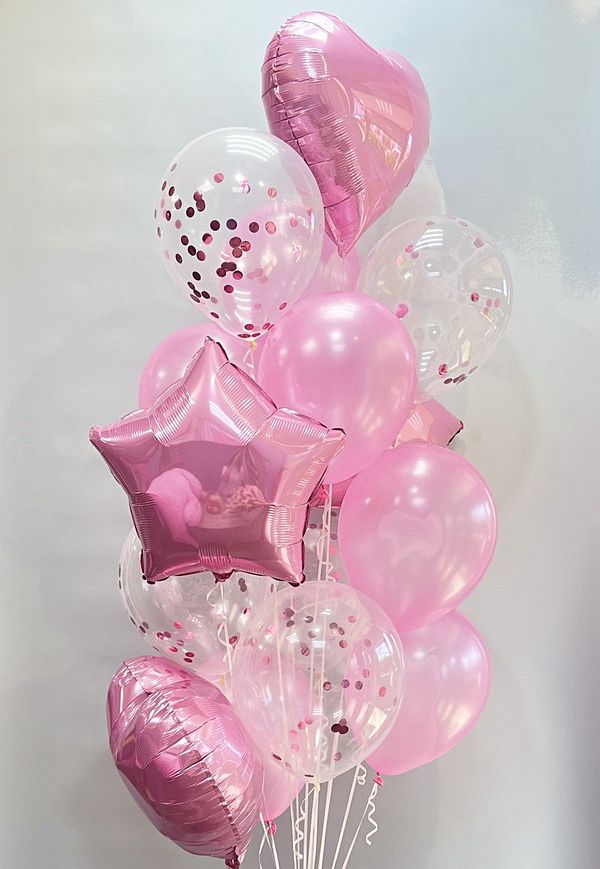 фонтан шаров розовый