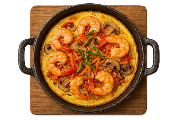 Омлет с креветкой