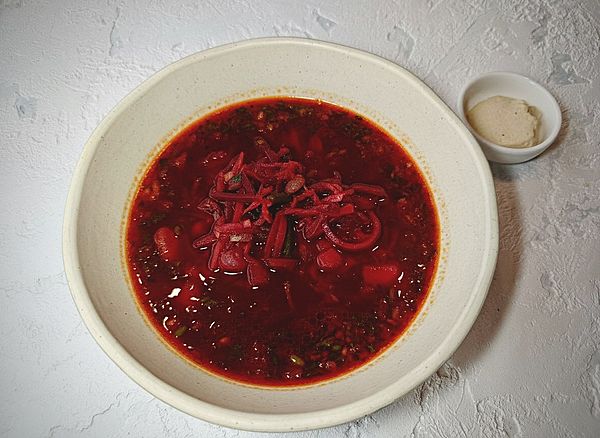 Постный борщ