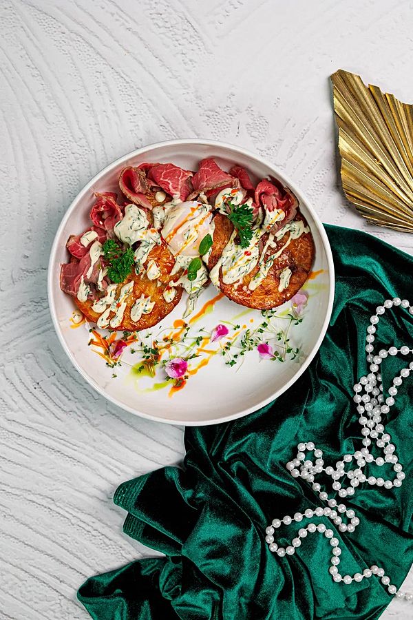 Драники с ростбифом