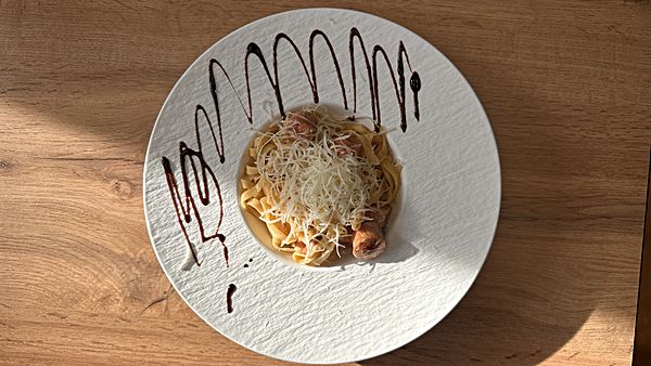 Паста с сосисками