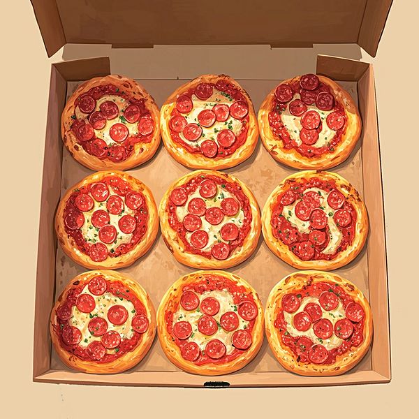 9 Мини-пицц «Рэнгоку пламя»