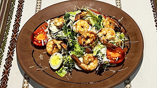 Цезар салат с креветкой