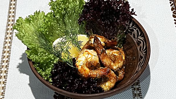 Креветка в чесночном соусе