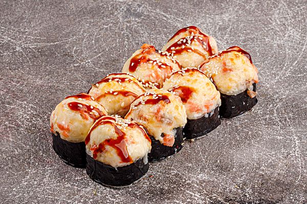 Запеченный с мясом мидий