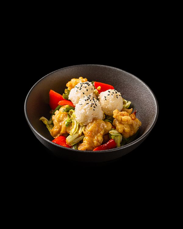 Карааге с овощами в апельсиновом соусе