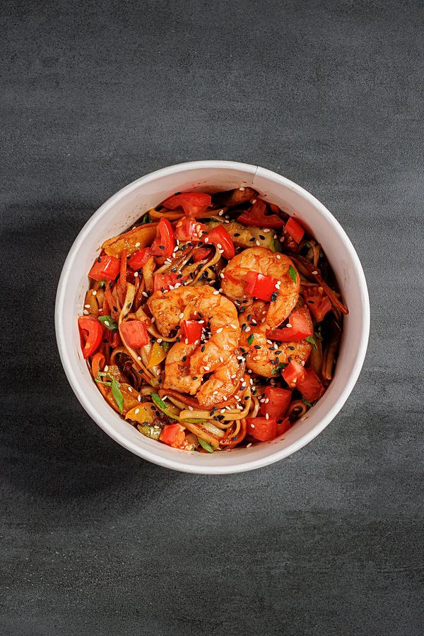 Удон с креветкой