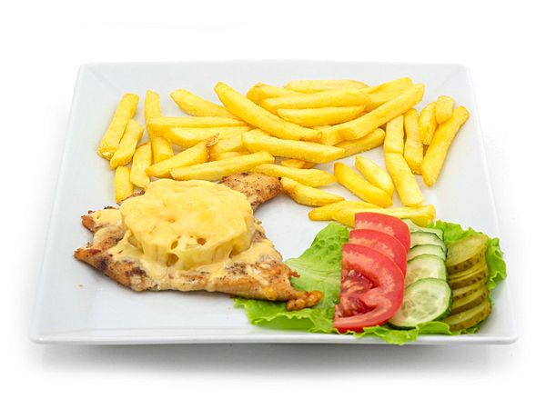 Отбивная из куриного филе с ананасом