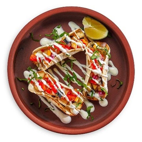 Тако с хрустящими баклажанами