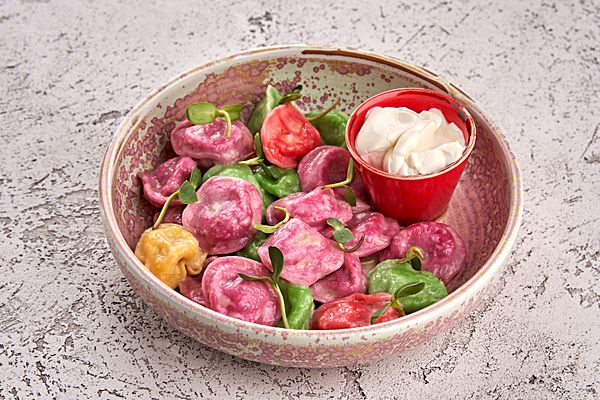 Пельмени с курицей и говядиной