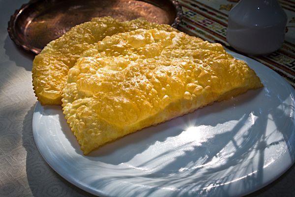 Чибереки с овощами