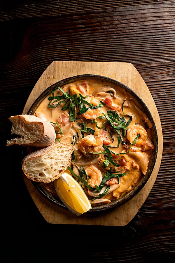 Сковородка с морепродуктами