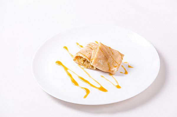 Блин с яблоком и карамельным кремом (маленький)