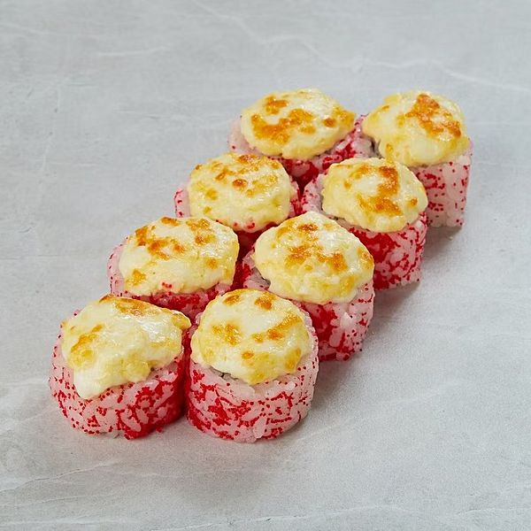 Лосось с авокадо в моцарелле