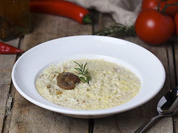 Ризотто с белыми грибами и трюфелем
