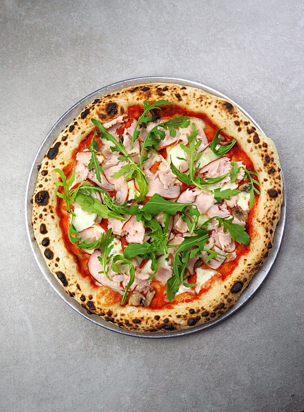 Ветчина, скаморца, шампиньоны