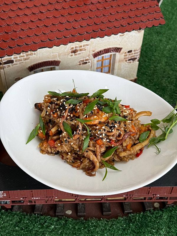 Рис с морепродуктами