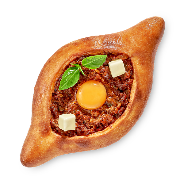 Хачапури по-аджарски Болоньезе