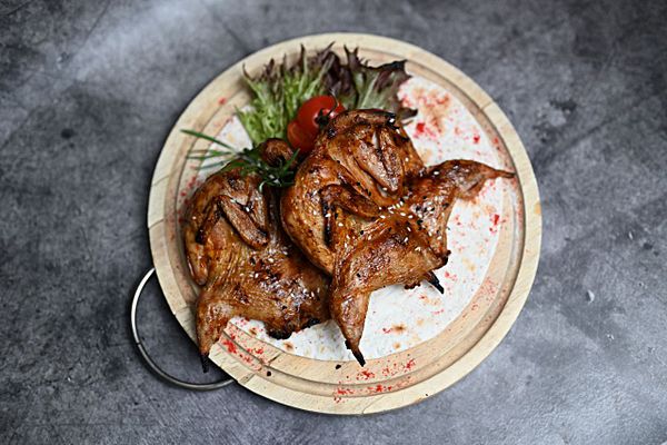 Перепела на огне