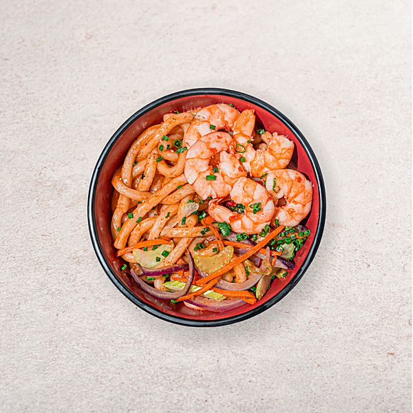 Удон с креветками