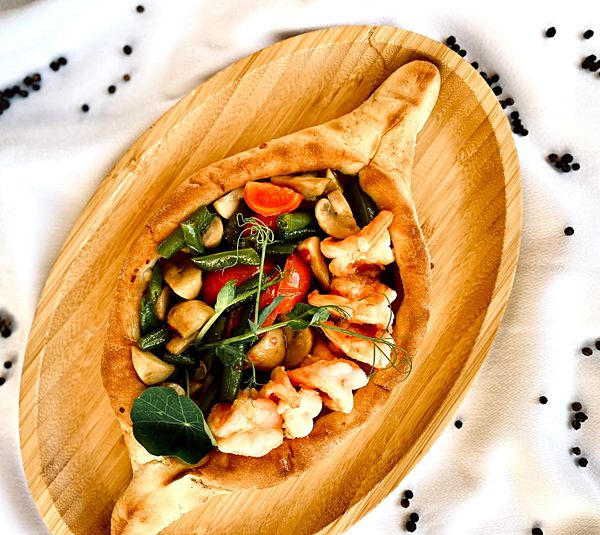 Нави с креветкой