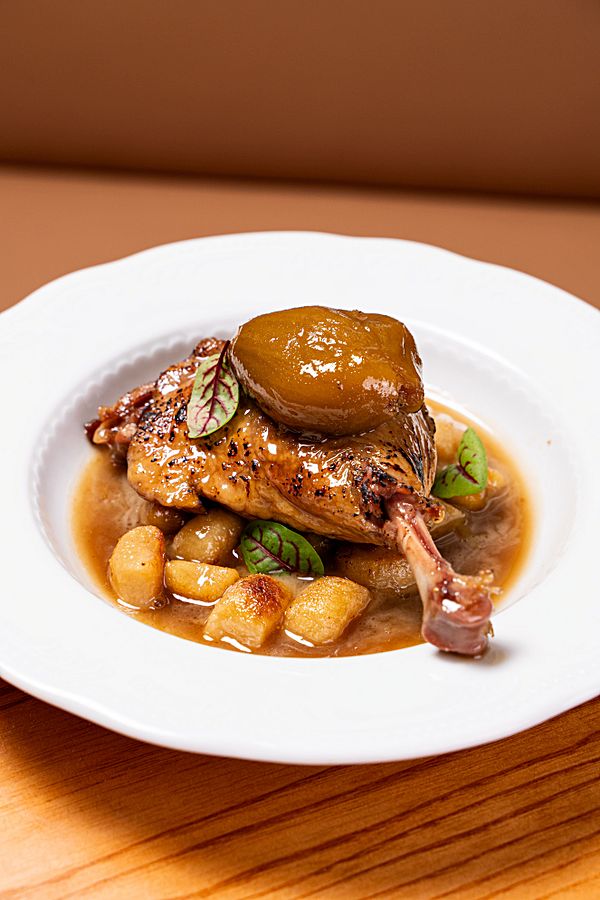 Утиная ножка с картофельными ньокками