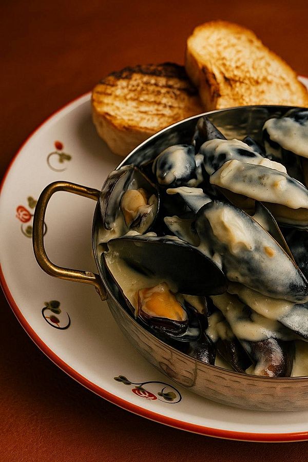 Мидии в сливочно-чесночном соусе new