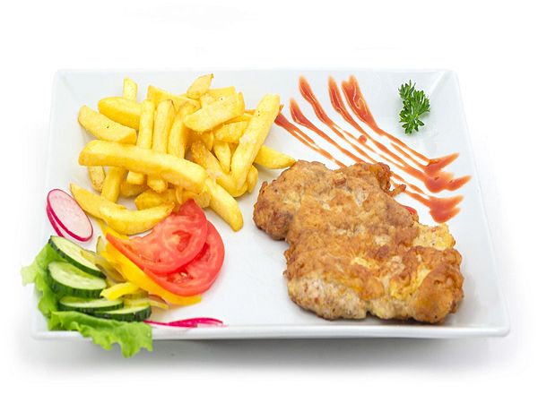 Отбивная из свинины с гарниром