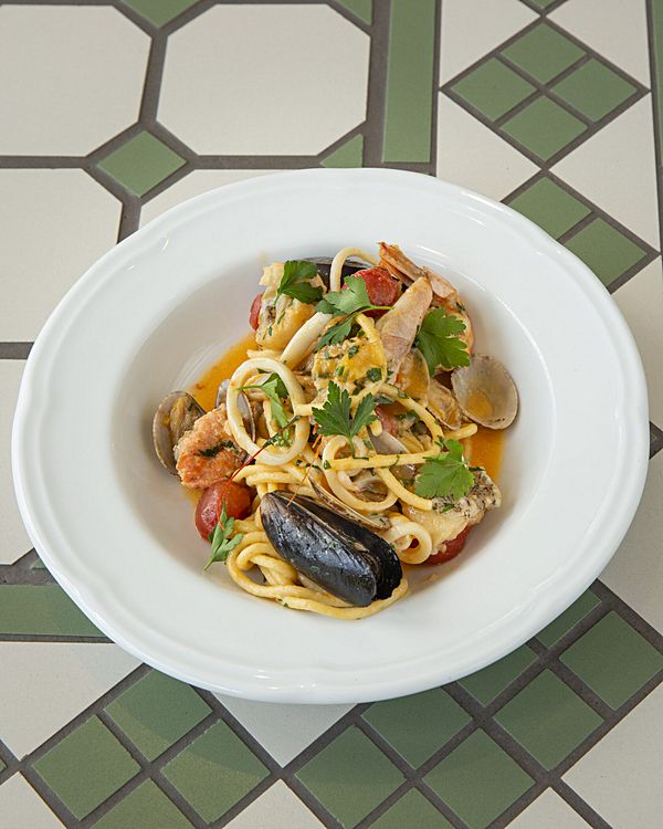 Спагетти с морепродуктами