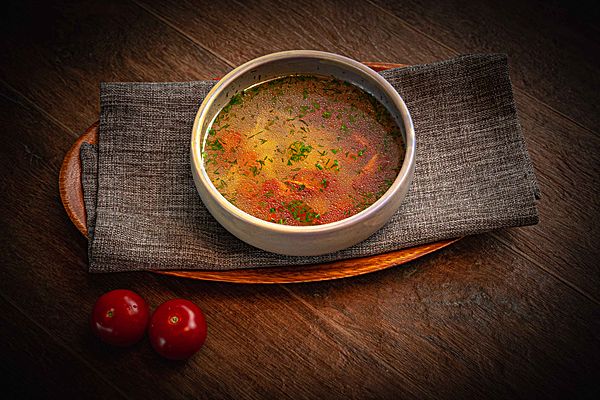 Куриный бульон с зеленью