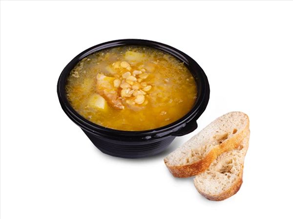 Гороховый суп с домашним хлебом. Вторник