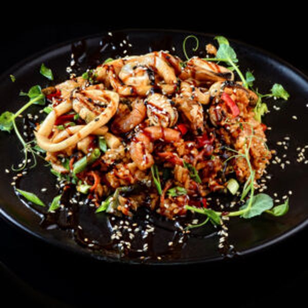 Тяхан с морепродуктами