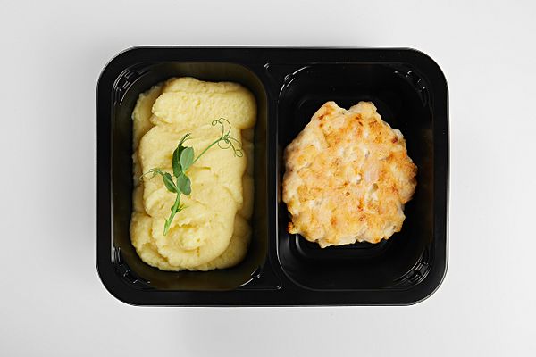 Бифштекс солнечный с пюре картофельным