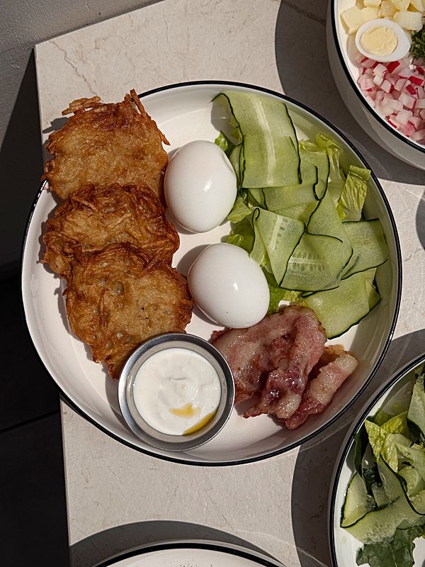 Драники с беконом