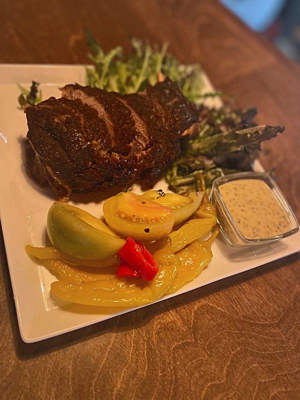 Томлёное мясо (говяжий антрекот)