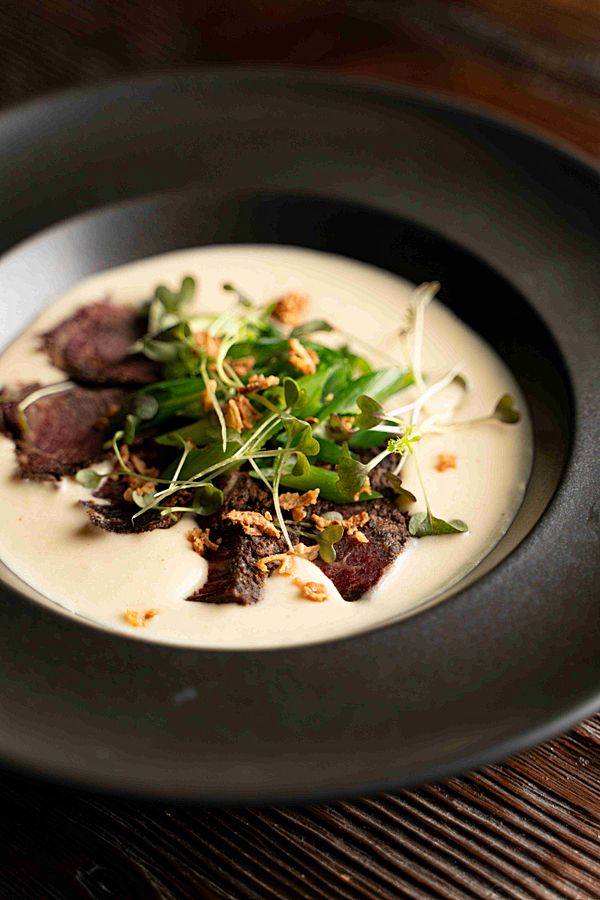 Суп картофельный с брискетом