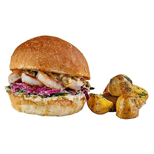 Бургер с креветками