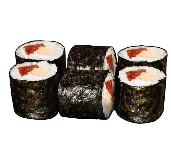 Ролл с копчёной курицей и помидором