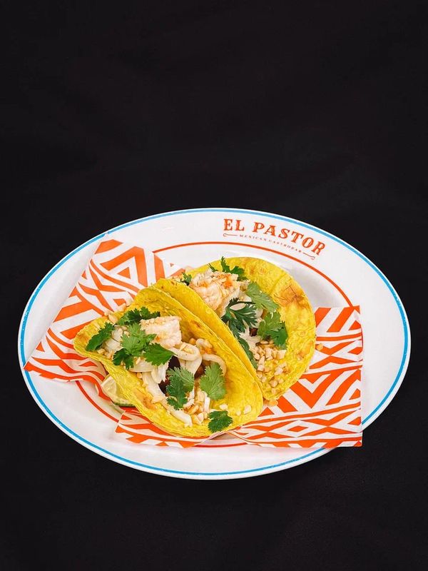 Тако кальмар и креветка