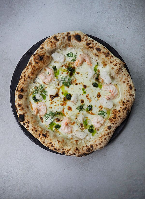 Креветка, треска, скаморца