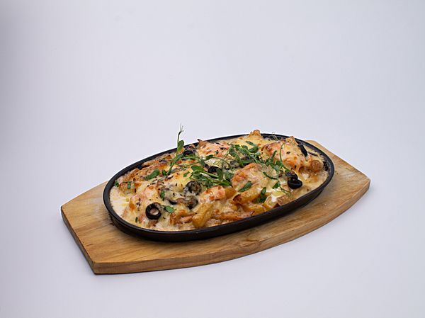 Сковорода с лососем