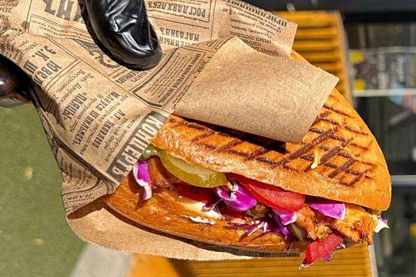 Донер с красной капустой