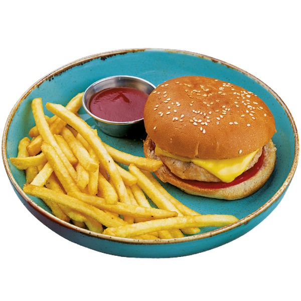 Детский бургер с куриной котлетой