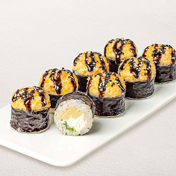 Запеченный с тигровой креветкой