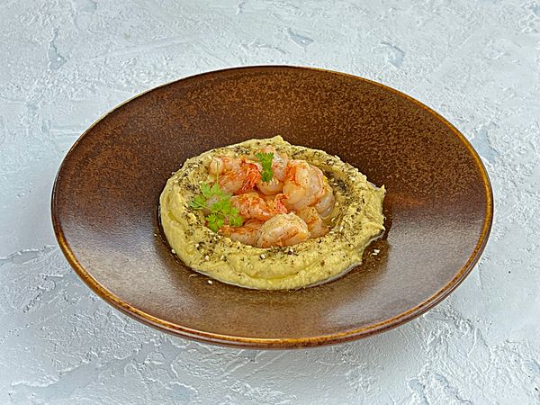 Хумус с креветкой