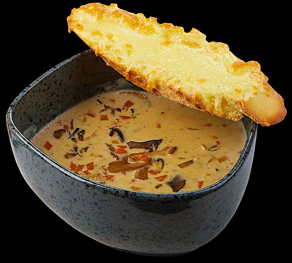 Итальянский грибной суп со сливками