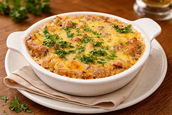 Жульен с цыплёнком и грибами